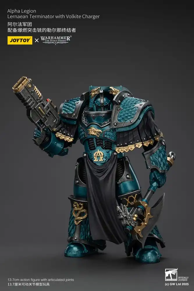 Warhammer The Horus Heresy Action Figure Alpha Legion Lernaean Terminator with Volkite Charger 20 cm